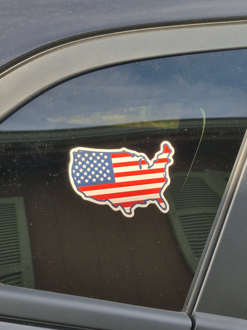 USA Map American Flag Vinyl Sticker
