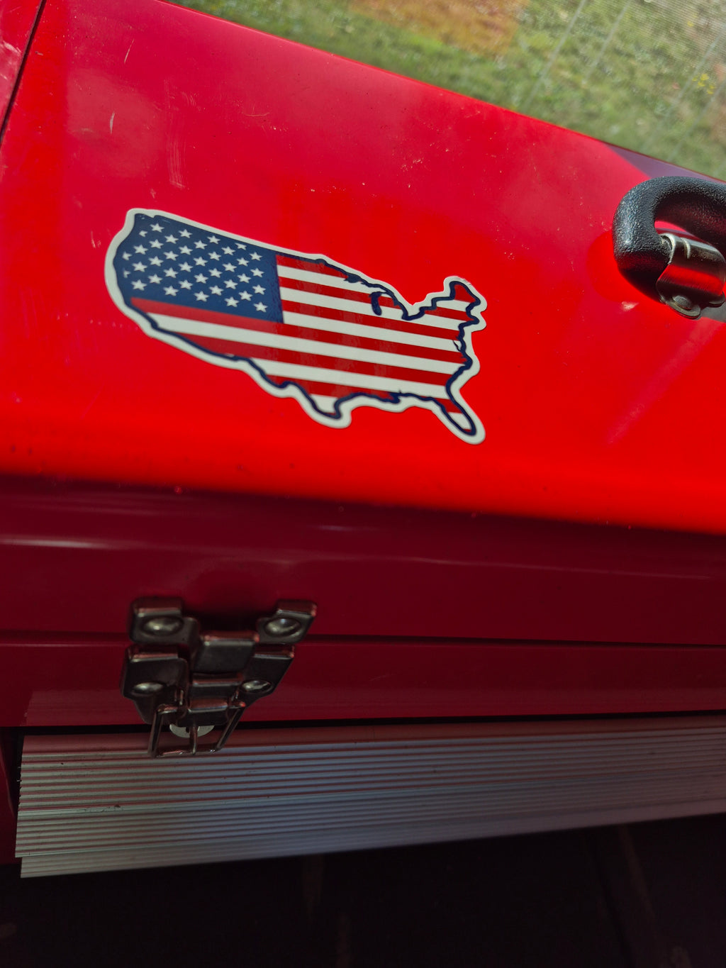 USA Map American Flag Vinyl Sticker