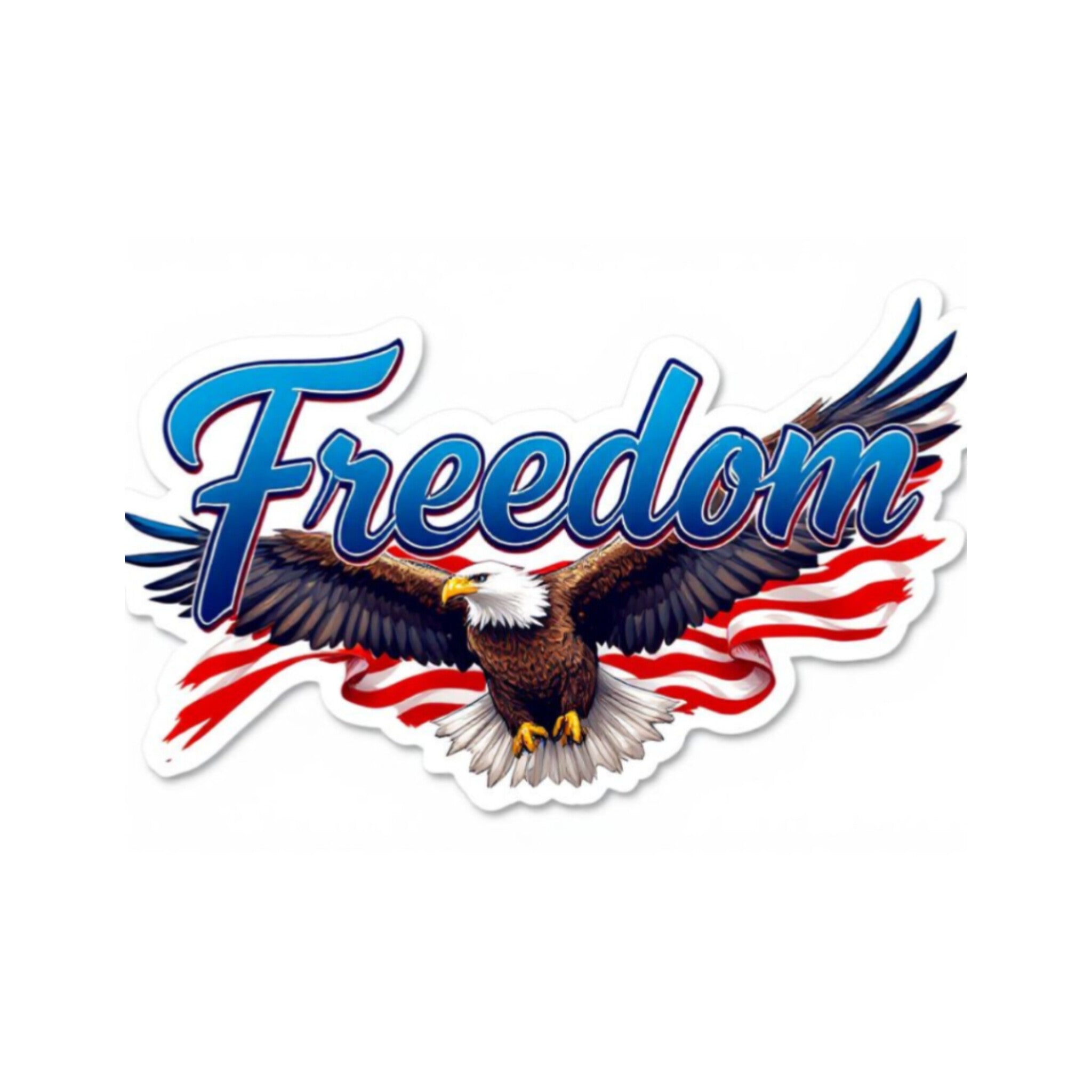 Freedom Eagle Vinyl Sticker 4" x 2.5"